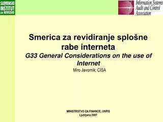 smerica za revidiranje splo ne rabe interneta g33 general considerations on the use of internet