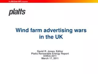 Wind farm advertising wars in the UK