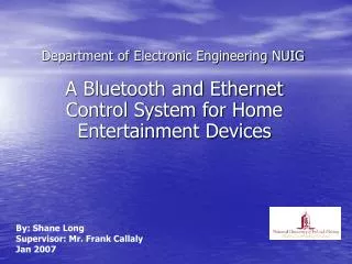 Department of Electronic Engineering NUIG