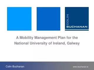 A Mobility Management Plan for the National University of Ireland, Galway