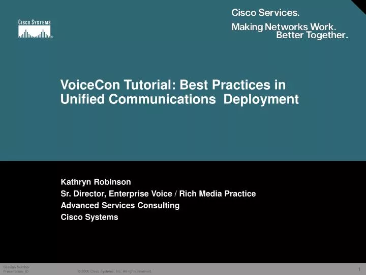 voicecon tutorial best practices in unified communications deployment
