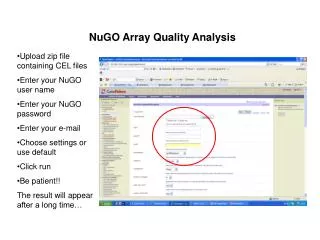 NuGO Array Quality Analysis