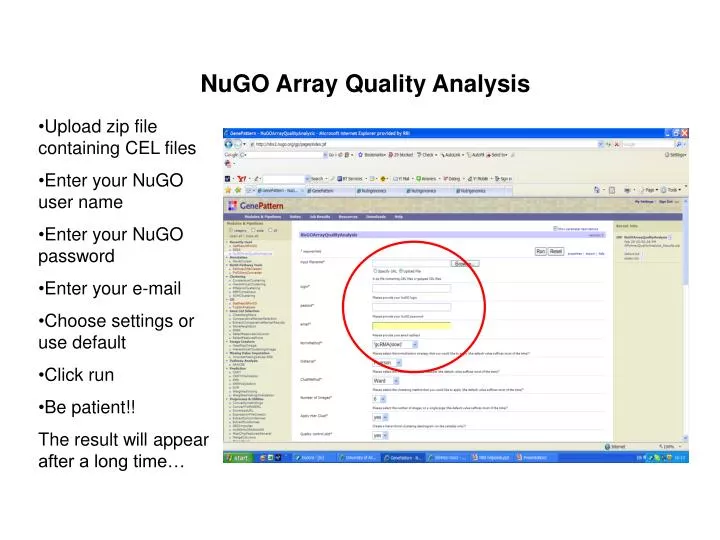 nugo array quality analysis