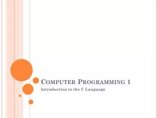 Computer Programming 1