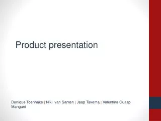 product presentation