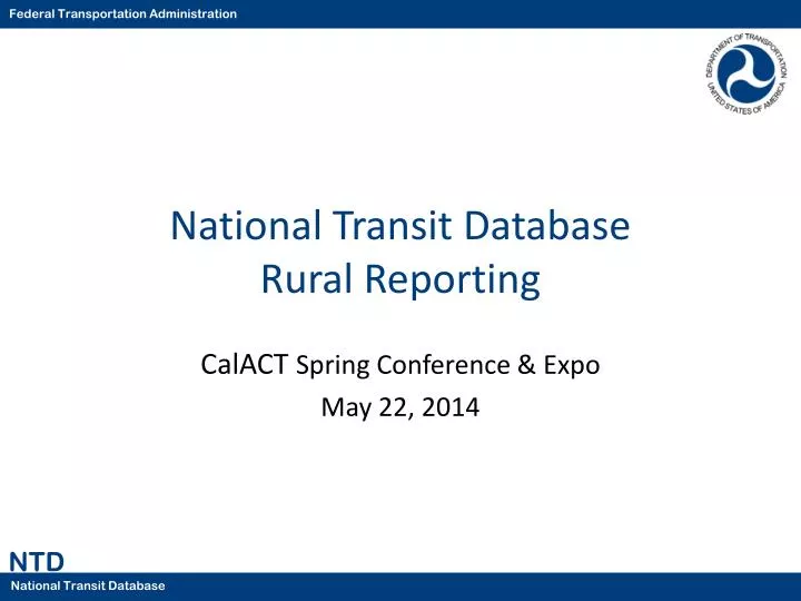 national transit database rural reporting