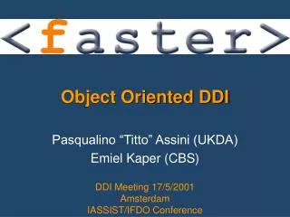 Object Oriented DDI