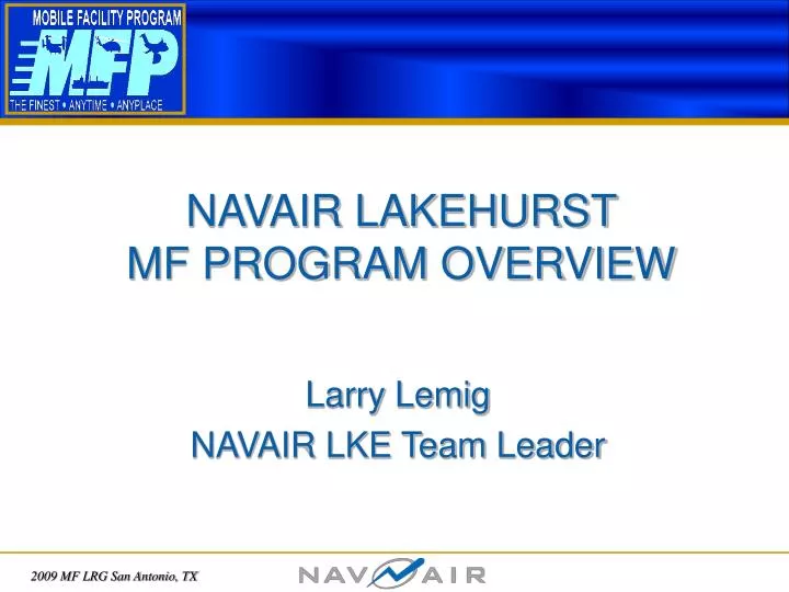 navair lakehurst mf program overview