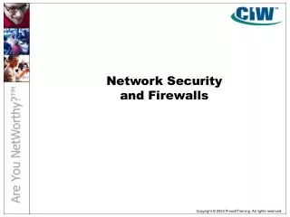 Network Security and Firewalls