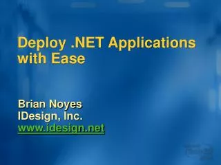 Deploy .NET Applications with Ease