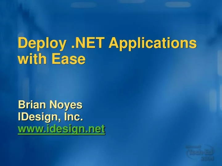 deploy net applications with ease