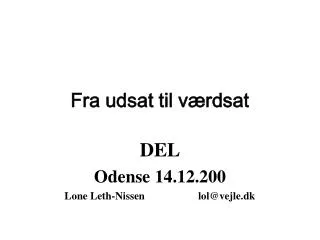 fra udsat til v rdsat
