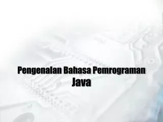 pengenalan bahasa pemrograman java