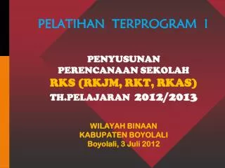 pelatihan terprogram i