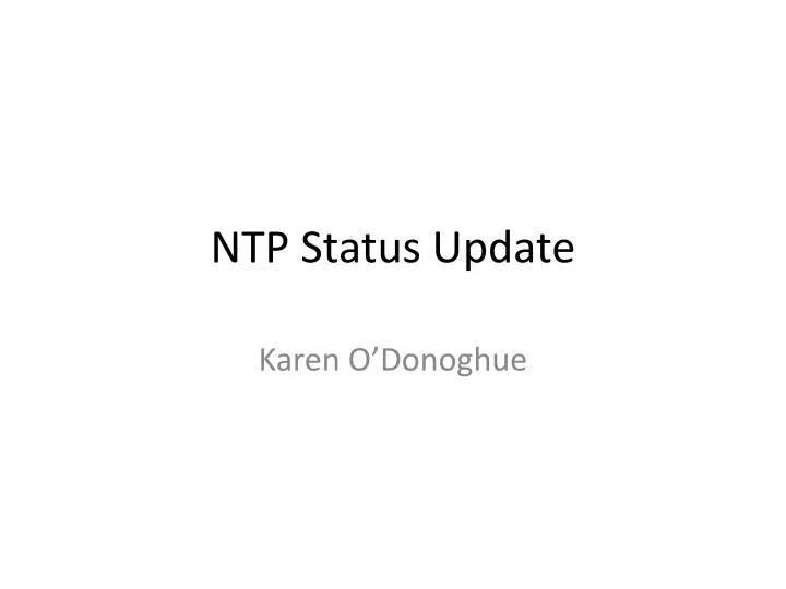ntp status update