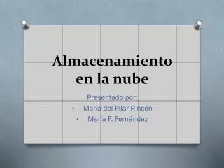 almacenamiento en la nube