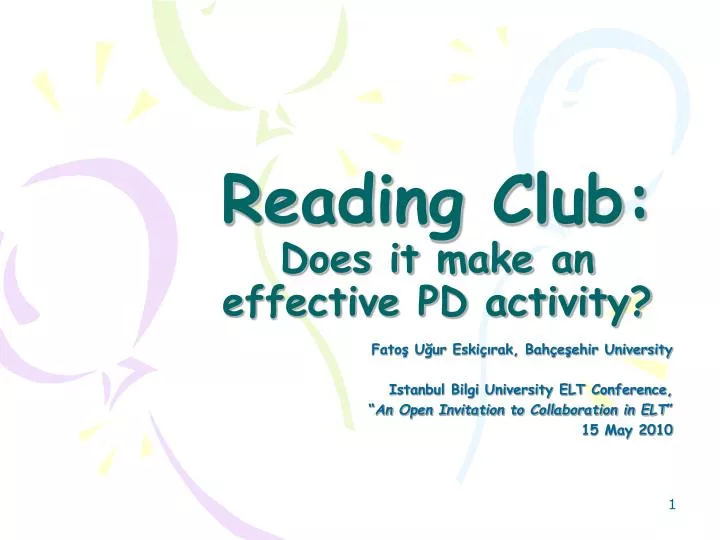 reading club does it make an effective pd activity