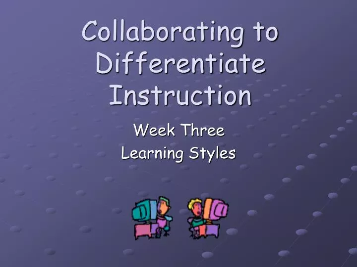 collaborating to differentiate instruction