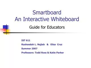 Smartboard An Interactive Whiteboard