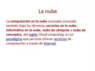 la nube