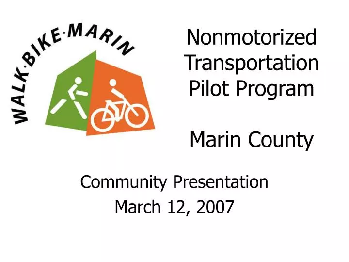 nonmotorized transportation pilot program marin county