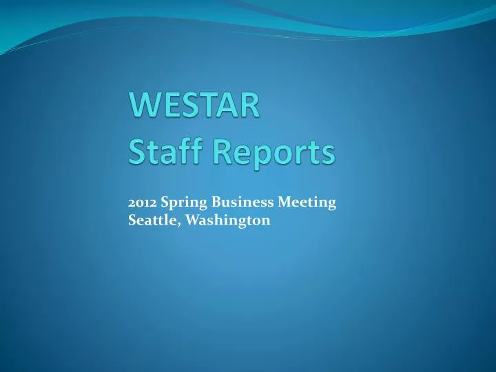 westar staff reports