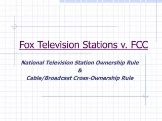 Fox Television Stations v. FCC