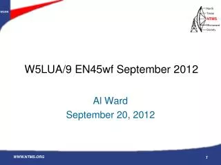 W5LUA/9 EN45wf September 2012