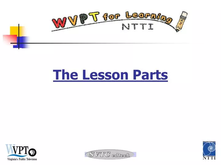 the lesson parts