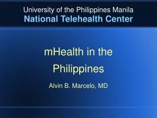 University of the Philippines Manila National Telehealth Center