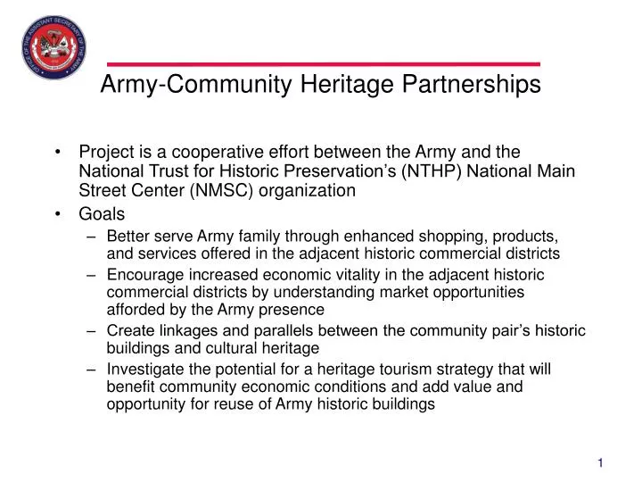 army community heritage partnerships