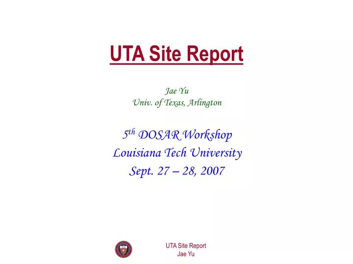 uta site report