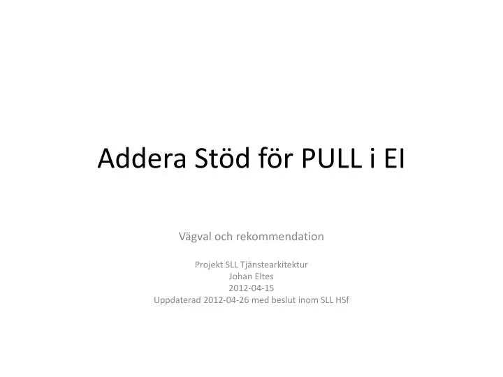 addera st d f r pull i ei