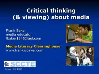 Critical thinking (&amp; viewing) about media
