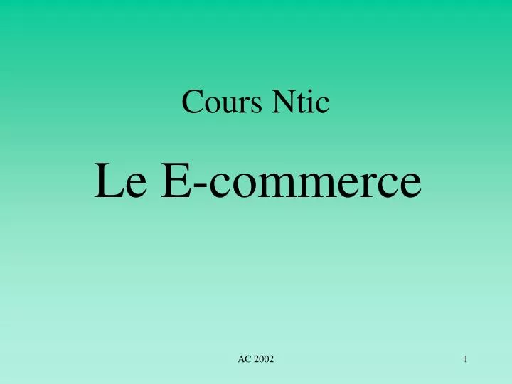 cours ntic