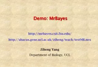 Demo: MrBayes