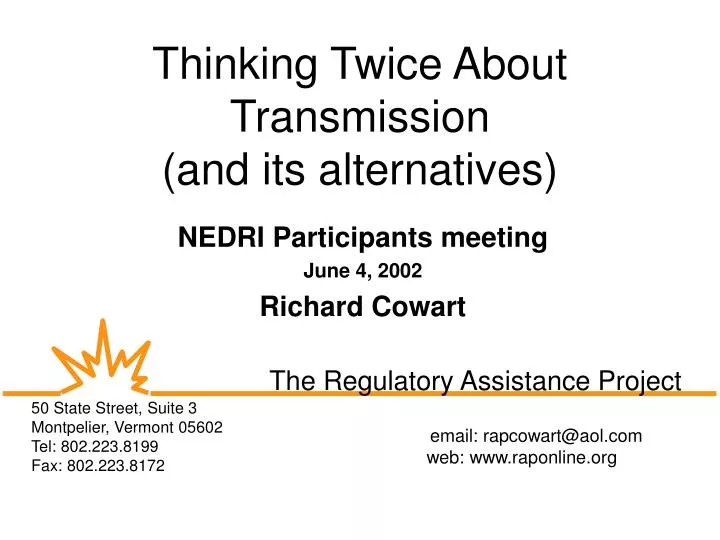 thinking twice about transmission and its alternatives