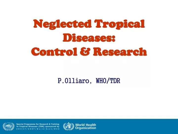 neglected tropical diseases control research