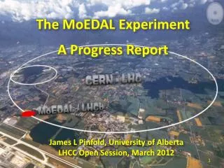 The MoEDAL Experiment A Progress Report