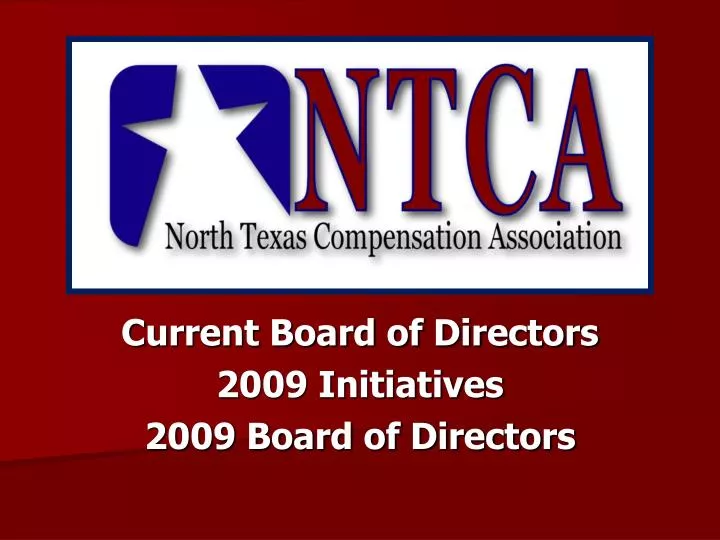 current board of directors 2009 initiatives 2009 board of directors