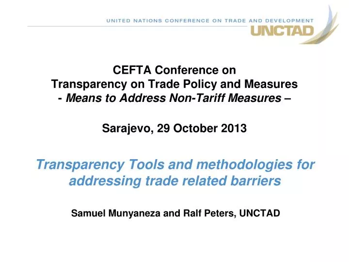 samuel munyaneza and ralf peters unctad