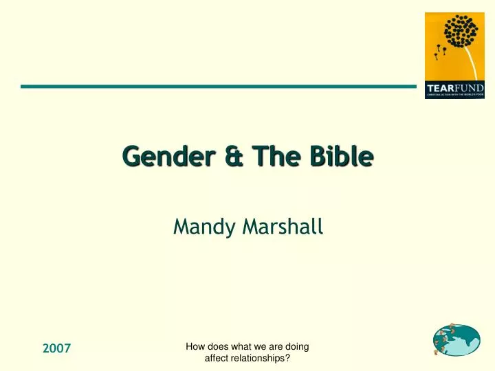 gender the bible