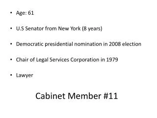 Cabinet Member #11