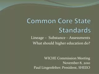 Common Core State Standards