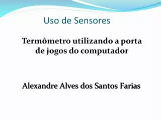uso de sensores