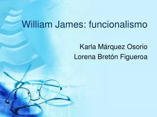 william james funcionalismo
