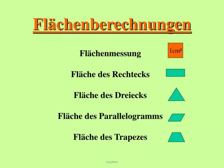 fl chenberechnungen