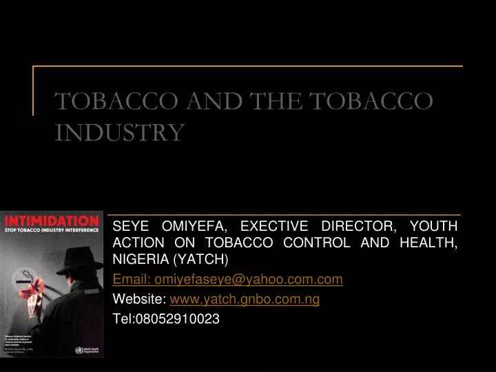 tobacco and the tobacco industry