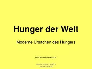 hunger der welt