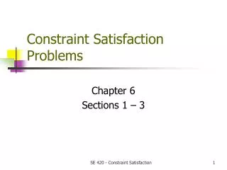 constraint satisfaction problems